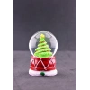  Yılbaşı Noel Süslü Çam Ağacı Temalı Mini Boy Işıklı Kar Küresi 6.5 cm A