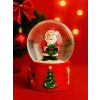 Yılbaşı Temalı LED Işıklı Kar Küresi – Noel Baba Figürlü 9 cm Orta Boy Yeni Yıl Süsü - 46