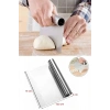 2li Set Hamur Şekillendirici Eğik Pasta Spatulası +Metal Hamur Kesici Kazıyıcı Spatula