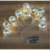 2m 10 LED Pilli Disko Toplu Işık