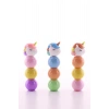 3 Adet 9 Kalemli Unicorn Tasarımlı Fosforlu Kalem Set