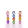 3 Adet 9 Kalemli Unicorn Tasarımlı Fosforlu Kalem Set