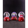 3 Adet Yeni Yıl Noel Hediyesi Temalı Mini Boy Işıklı Kar Küresi 6,5 cm - 36