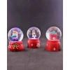 3 Adet Yeni Yıl Noel Hediyesi Temalı Mini Boy Işıklı Kar Küresi 6,5 cm - 36