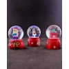 3 Adet Yeni Yıl Noel Hediyesi Temalı Mini Boy Işıklı Kar Küresi 6,5 cm - 36
