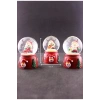 3 Adet Yeni Yıl Noel Baba Temalı Karışık Mini Boy Işıklı Kar Küresi 6,5 cm