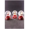 3 Adet Yeni Yıl Noel Baba Temalı Karışık Mini Boy Işıklı Kar Küresi 6,5 cm