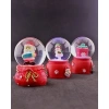 3 Adet Yeni Yıl  Noel Hediyesi Temalı Mini Boy Işıklı Kar Küresi 6,5 cm - 36