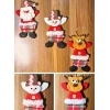 3 Adet Yılbaşı Çam Ağacı Süsü Peluş Tekstil Örme Orta Boy 17 cm x 11 cm