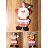3 Adet Yılbaşı Çam Ağacı Süsü Peluş Tekstil Örme Orta Boy 17 cm x 11 cm