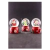 3 Adet Yılbaşı Noel Baba ve Kardan Adam Temalı Mini Boy Işıklı Kar Küresi 6,5 cm A