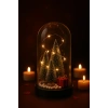 3 Çam Ağacı ve Hediye Temalı Led Işıklı Fanus İçinde  Yeni Yıl Hediye Noel Yılbaşı Gece Lambası