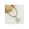 3 Hilal Metal Vinlex Deri Kolye