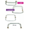 3 Kademeli Gizli Metal Mango Çanta Bursu – 3 Adet - 22 cm - Metal Çanta Aparatı