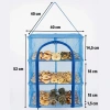 3 Katlı Fermuarlı Sebze Meyve Kurutucu File – 40x40 cm Katlı Askılı Kurutma Filesi (52 cm Uzunluk) (4887)