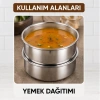 3lü Metal Sefer Tası - Paslanmaz Çelik - 16 cm