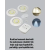 3 Lü Pilli Kablosuz Led Spot Lamba Seti Kumandalı Kolay Montaj Aydınlatma