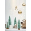 3 Lü Set Nevada Mini Çam Ağacı Uçlarına Kar Yağmış Karlı Yılbaşı Hediyesi  15 - 12 - 8  cm