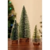 3 Lü Set Nevada Mini Çam Ağacı Uçlarına Kar Yağmış Karlı Yılbaşı Hediyesi  15 - 12 - 8  cm