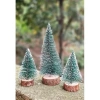 3 Lü Set Nevada Mini Çam Ağacı Uçlarına Kar Yağmış Karlı Yılbaşı Hediyesi  15 - 12 - 8  cm