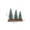 3 Lü Set Nevada Mini Çam Ağaçları Meşe Kütük Üzerinde Yılbaşı Hediyesi  16-12-10  cm