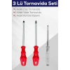 3lü Tornavida Seti (Düz Tornavida + Yıldız Tornavida + Kontrol Kalemi)