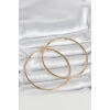 316L Çelik Gold Renk 70 mm Kadın Halka Küpe - TJ-BKP11687