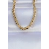 316l Çelik Gold Renk Arpa Model Kolye 5886