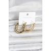 316L Çelik Gold Renk Bambu Model Halka Kadın Küpe TJ-BKP11828