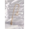 316L Çelik Gold Renk Beyaz Mineli Karışık Figürlü Tarot Kolye - TJ-BKO9041