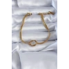 316L Çelik Gold Renk Düğüm Model Kadın Bileklik - TJ-BB5584