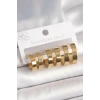 316L Çelik Gold Renk Halka Model Kadın Küpe Seti - TJ-BKP10393