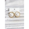 316L Çelik Gold Renk İnci Model Vintage Kadın Küpe TJ-BKP11826