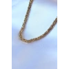 316L Çelik Gold Renk Kral Zincir Model Erkek Kolye - TJ-ERK1323