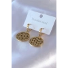 316L Çelik Gold Renk Lotus Model Kadın Küpe - TJ-BKP7680