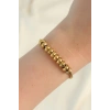 316L Çelik Gold Renk Oval Figürlü Bileklik - TJ-BB6096