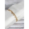 316L Çelik Gold Renk Pullu Model Kadın Bileklik - TJ-BB8383