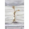 316L Çelik Gold Renk Pullu Model Kadın Bileklik - TJ-BB8383