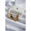 316L Çelik Gold Renk Sallantı Kuru Kafa Model Kadın Küpe - TJ-BKP7974