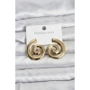 316L Çelik Gold Renk Sarmal Modelli Kadın Küpe - TJ-BKP11508