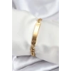 316L Çelik Gold Renk Yazı Yazmaya Uygun Kadın Bileklik - TJ-BB7918