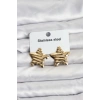 316L Çelik Gold Renk Yıldız Model Kadın Küpe - TJ-BKP11507