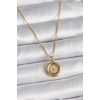316L Çelik Gold Renk Zincir Gold Altın Model Kadın Kolye - TJ-BKO9572