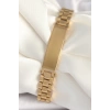 316L Çelik Gold Renk Zincir Künye Model Erkek Bileklik - TJ-EB3725