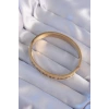 316L Çelik Gold Renk Zirkon Taşlı Tiffany Model Kelepçe - TJ-BB6188