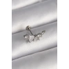 316L Çelik Gümüş Renk Zirkon Taşlı Tragus Piercing - TJ-PR1337