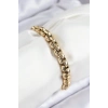 316L Çelik Halat Zincir Model Gold Renk Kadın Bileklik - TJ-BB7830