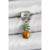 316L Çelik Sallantılı Ananas Model Gümüş Renk Nomination Charm - TJ-BC1468