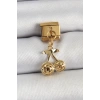 316L Çelik Sallantılı Zirkon Taşlı Fiyonk Model Gold Renk Nomination C316L Çelik Sallantılı Kiraz Model Gold Renk Nomination Charm - TJ-BC1425