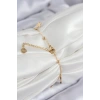316L Çelik Sıralı Yıldız Model Gold Renk Kadın Bileklik - TJ-BB7825